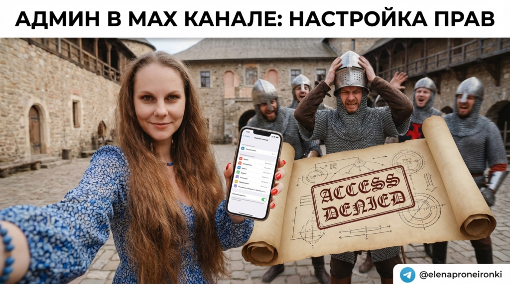 Админ в Max канале: как настроить права доступа